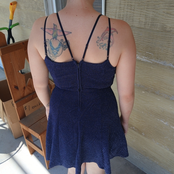 Emerald Sundae Navy Blue Prom Dress - Picture 1 of 3